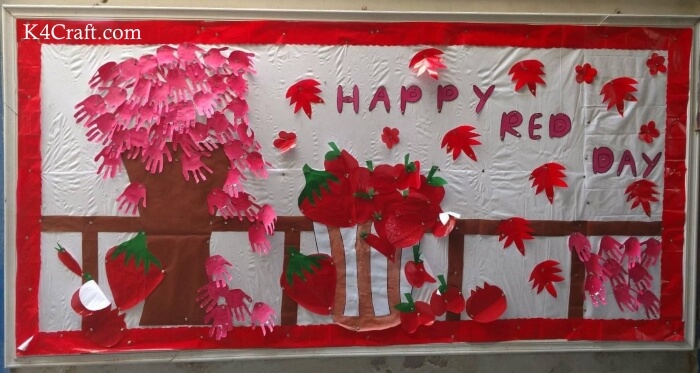 Red Day Hand Paper Poster