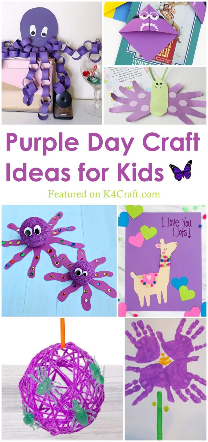 Purple Color Craft Activities & Fun Ideas for Kids K4 Craft