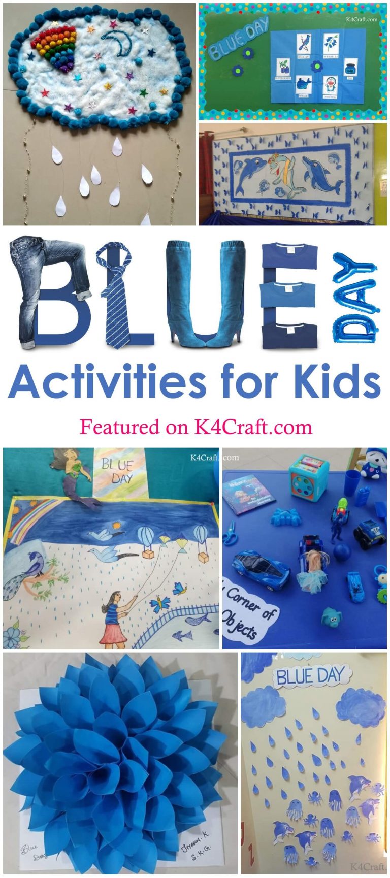Blue Day Craft Ideas & Activities for Preschool Kids - K4 Craft