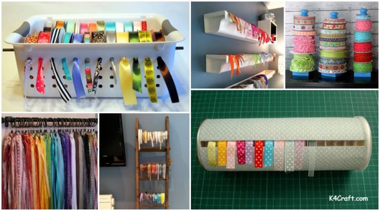 Ribbon Storage Ideas - Creative Ways to Organize Ribbons - K4 Craft