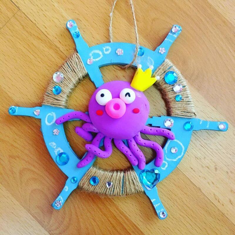 Cute Clay Octopus craft for kids Easy craft ideas for kids to make at home