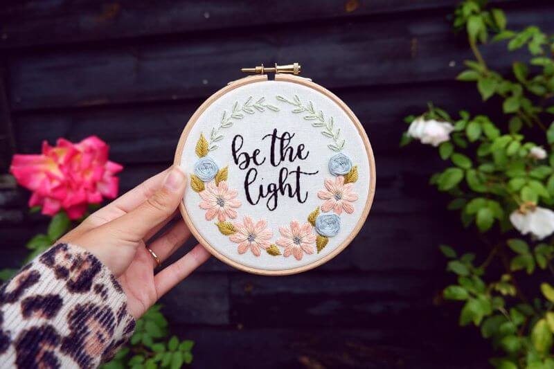 Optimistic & Exciting Hand-stitched floral design Embroidery
