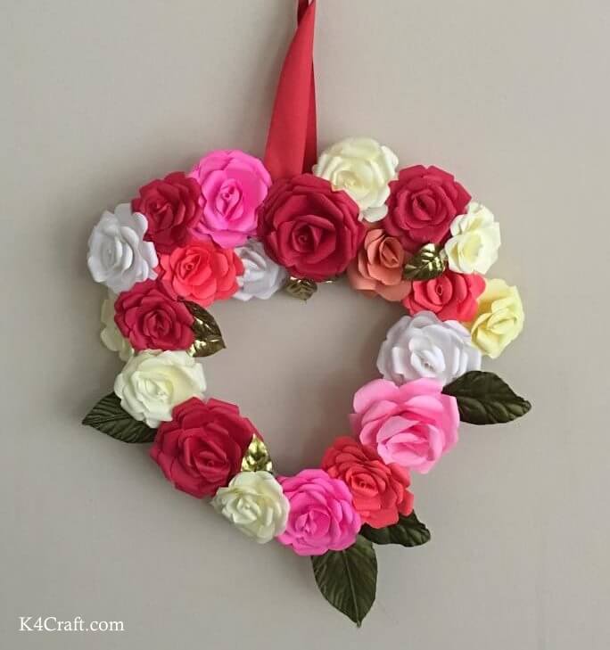 Beautiful Flower wreath for Valentine's Day