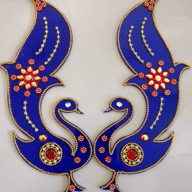 Acrylic Peacock Rangoli Design