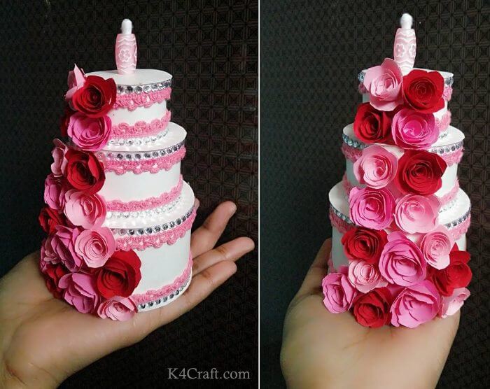 Beautiful Cake decoration for Valentine's Day