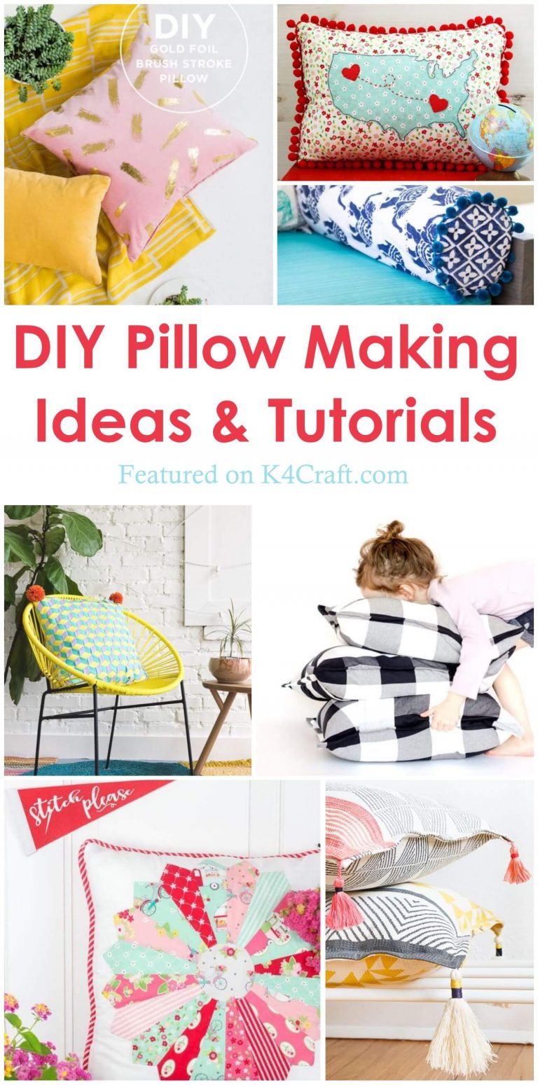 Easy DIY Pillow Making Ideas & Tutorials at home K4 Craft