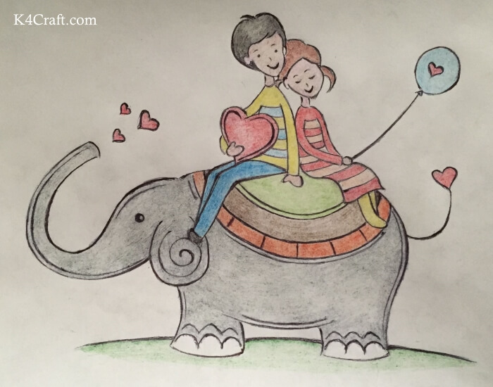 Beautiful Valentine's Day drawing