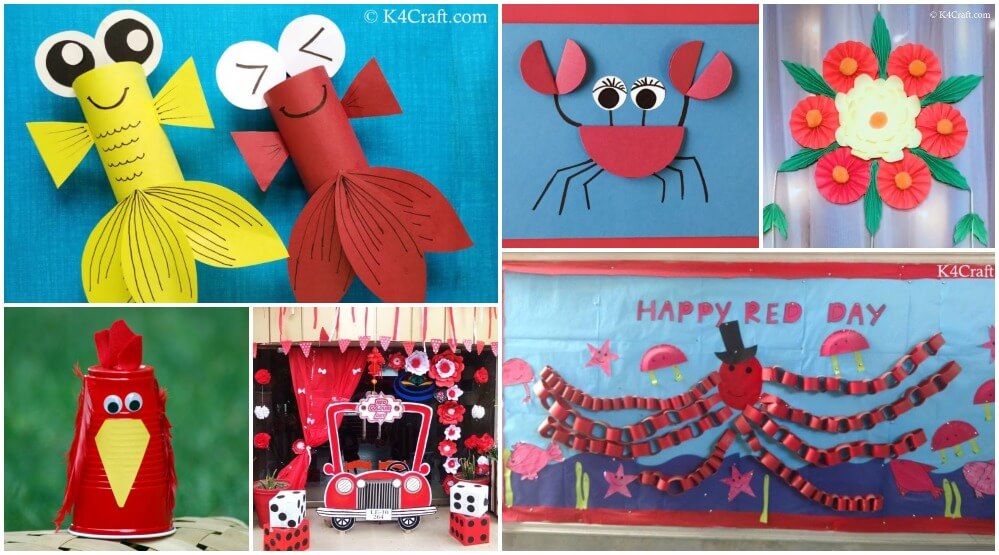 40 Red Day Craft Ideas & Activities for Preschool Kids • K4 Craft