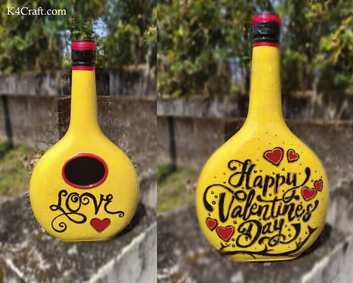 Bottle Crafts for Valentine's Day