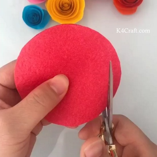 Cutting Circles for the flowers