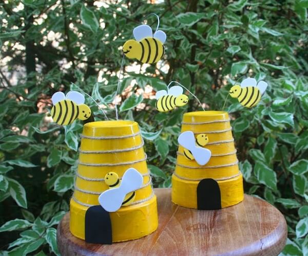 DIY Bee Hives Garden Crafts ideas