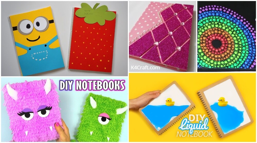 [View 42+] Design Diy Notebook Cover Ideas For Girls