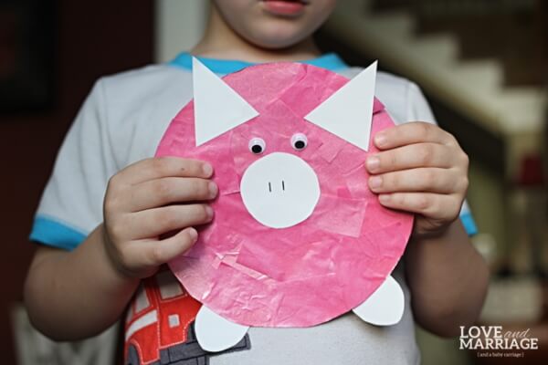 Paper Plate Pig Craft Idea