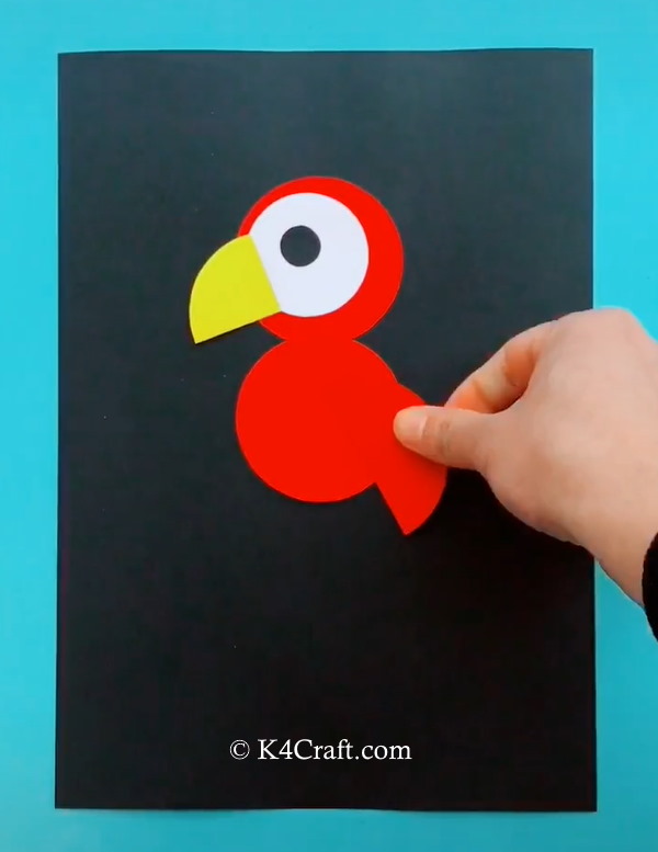 Paper Bird Card Craft for Kids - Step by Step