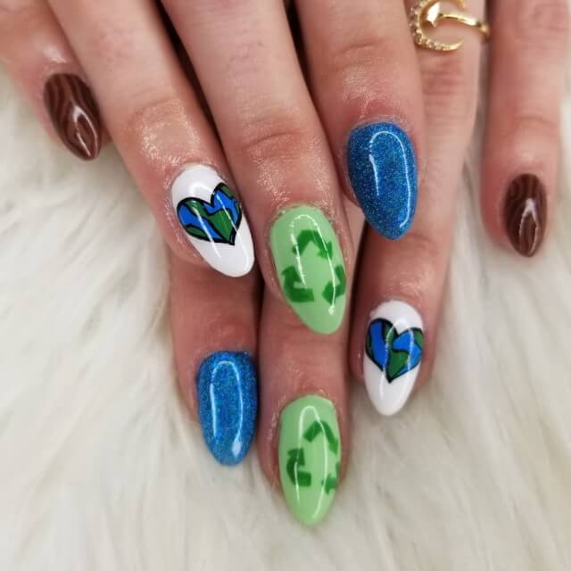 Recycling - Earth Day with These Adorable Nail Art Designs