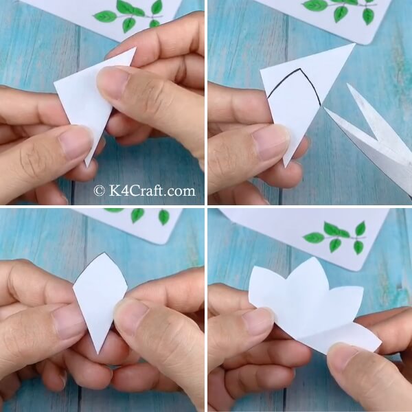 Drawing and cutting the petals for the flowers