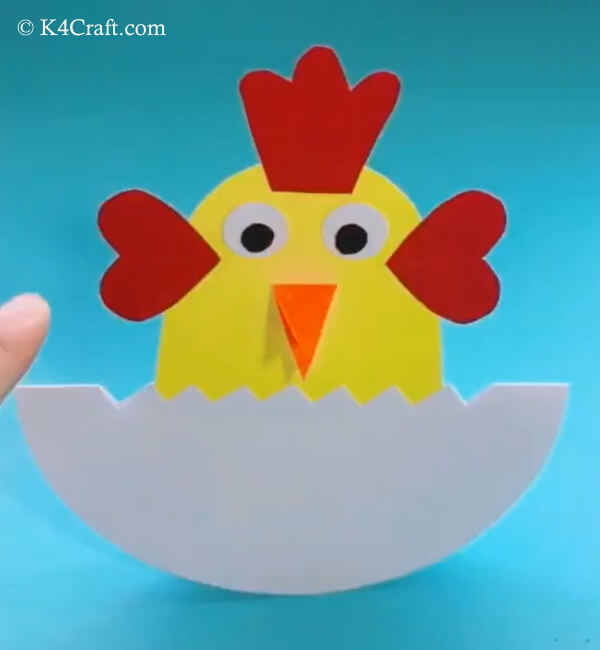 Easter Hatching Chick Paper Craft For Kids - Step by Step