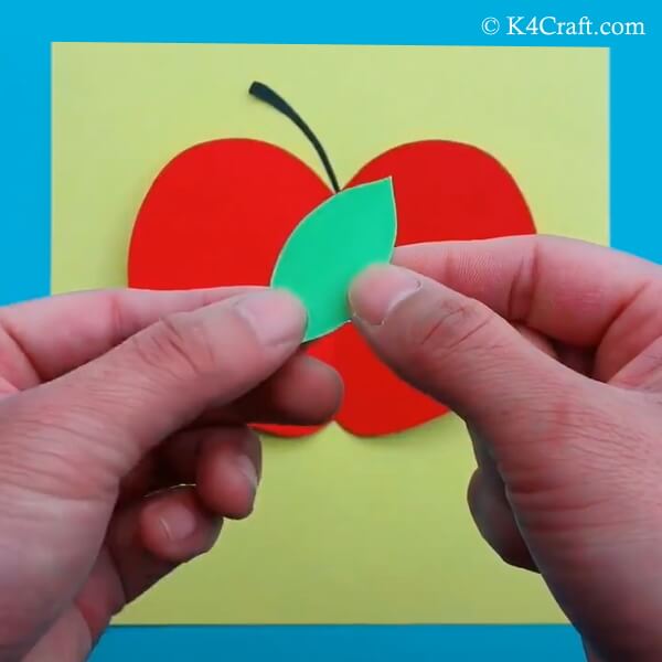 Make Paper Apple Card Craft - Step by Step