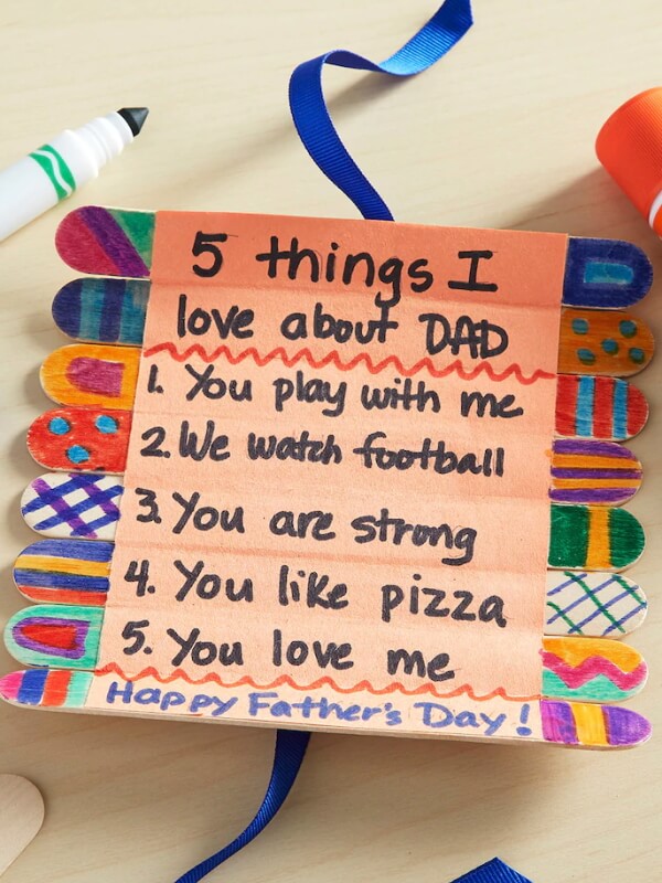  Easy Popsicle card for Father's Day