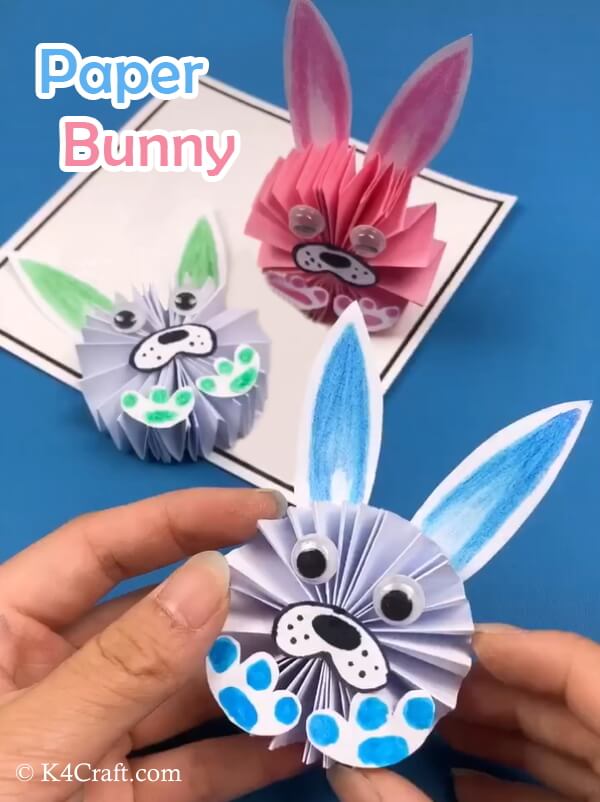 Paper Bunny Easter Craft For Kids