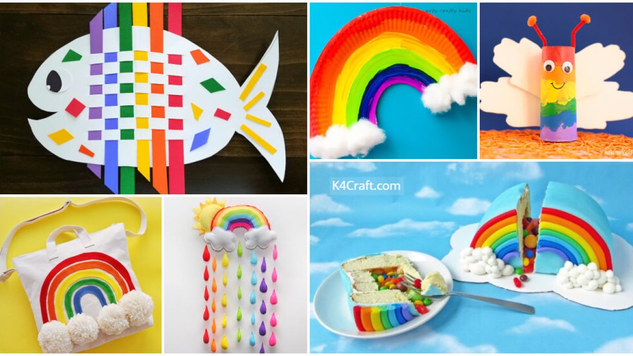 Childrens ART & CRAFT Rainbow Set Kids Creative Crafting Supplies Activity Pack 