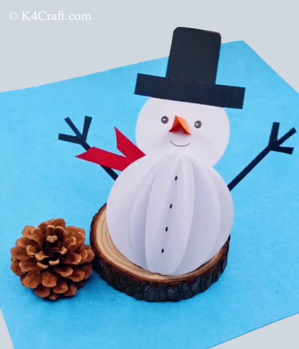 How To Make 3D Snowman Paper Craft