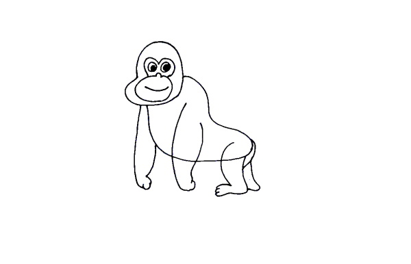How to Draw a Gorilla for Kids - Easy Step by Step Tutorial