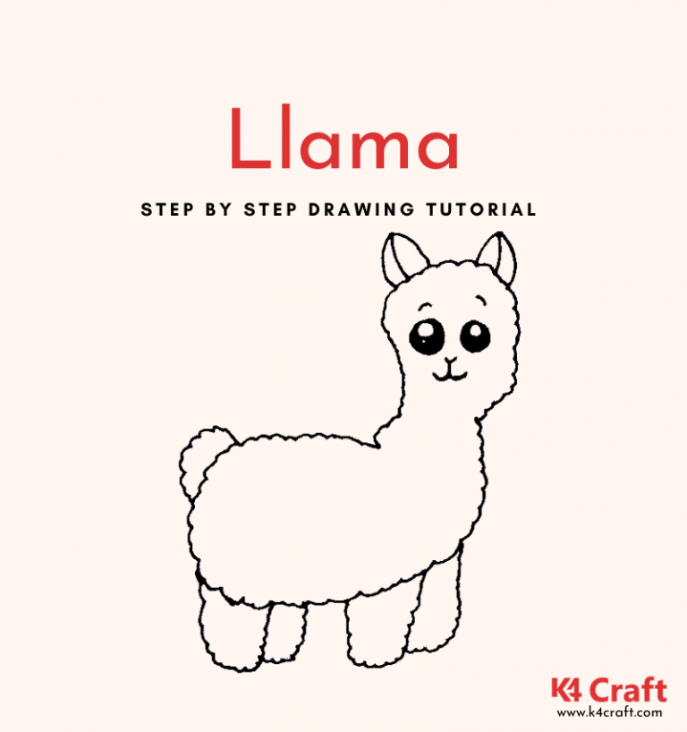 How to Draw a Llama for Kids - Easy Step by Step Tutorial • K4 Craft