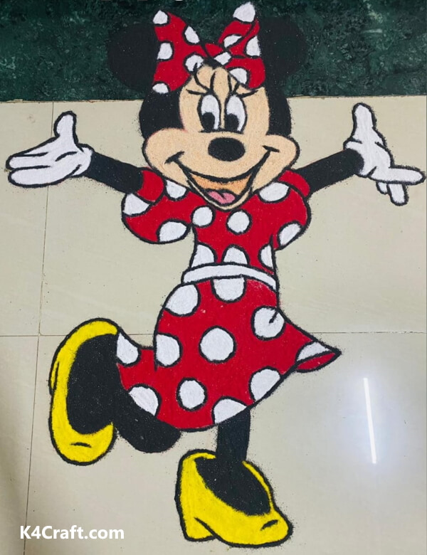 Mickey-Mouse-Rangoli-By-Dolly-Shah-Kapadia • K4 Craft
